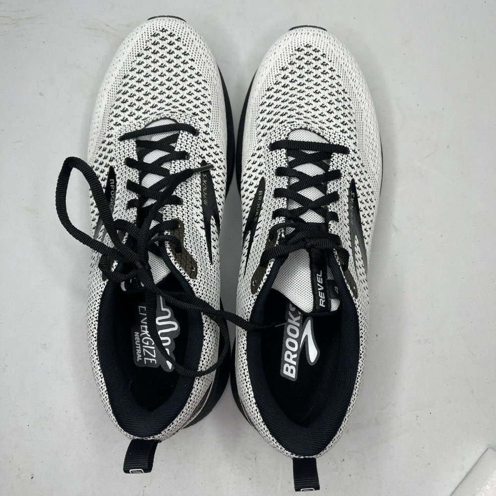 Brooks Revel 4 Running Shoes Womens Size 11 White Black Sneakers New Without Box - Picture 7 of 10
